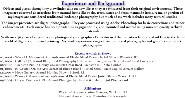 Experience and Background...